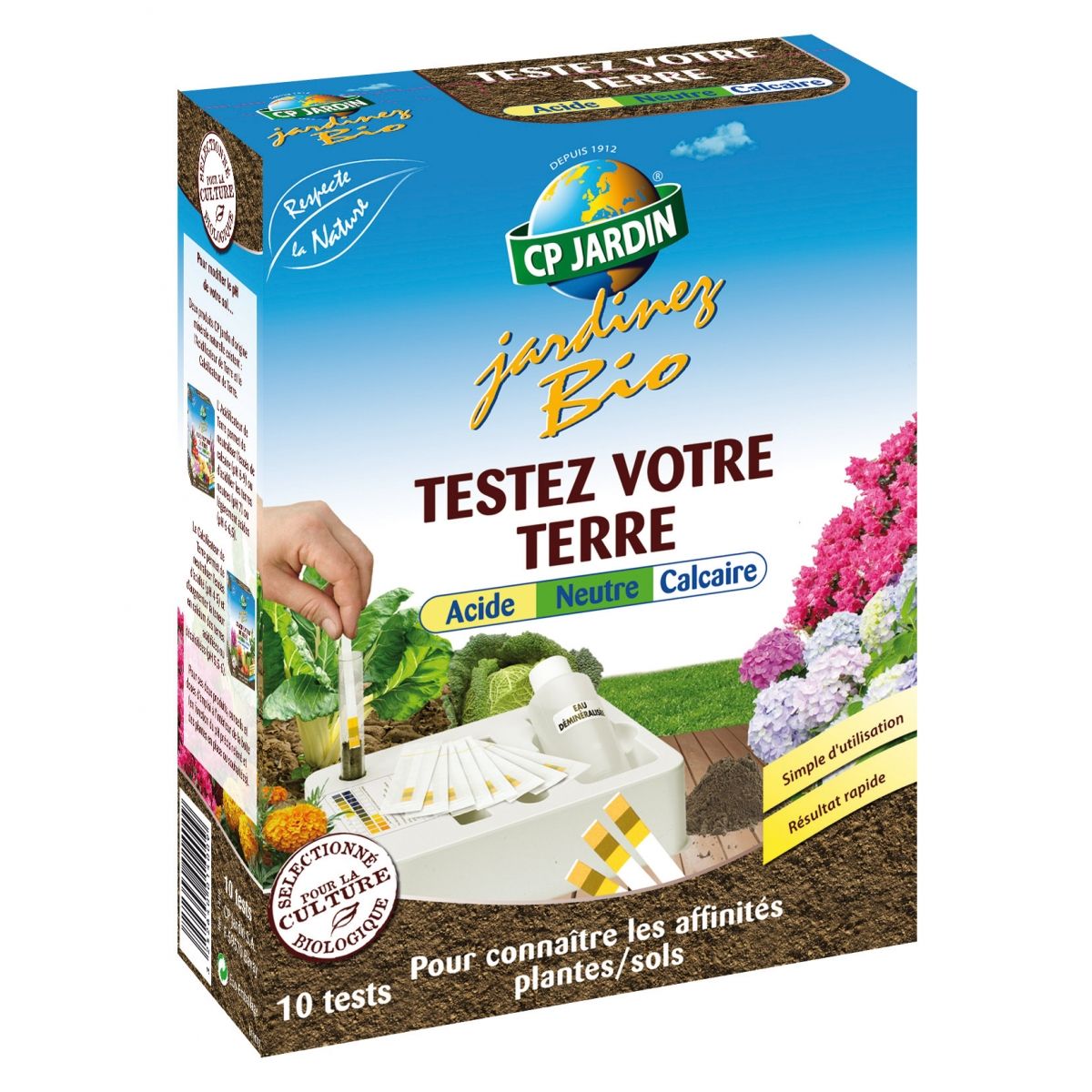 Kit de 10 tests pH pour terre de jardinage CP Jardin