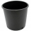 Pot rond de 10 litres noir en plastique - 24 x 24 cm