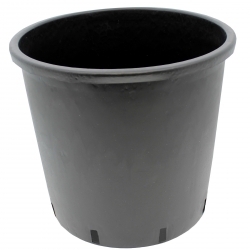 Pot rond en plastique noir de 15 litres - 28 x 28 cm