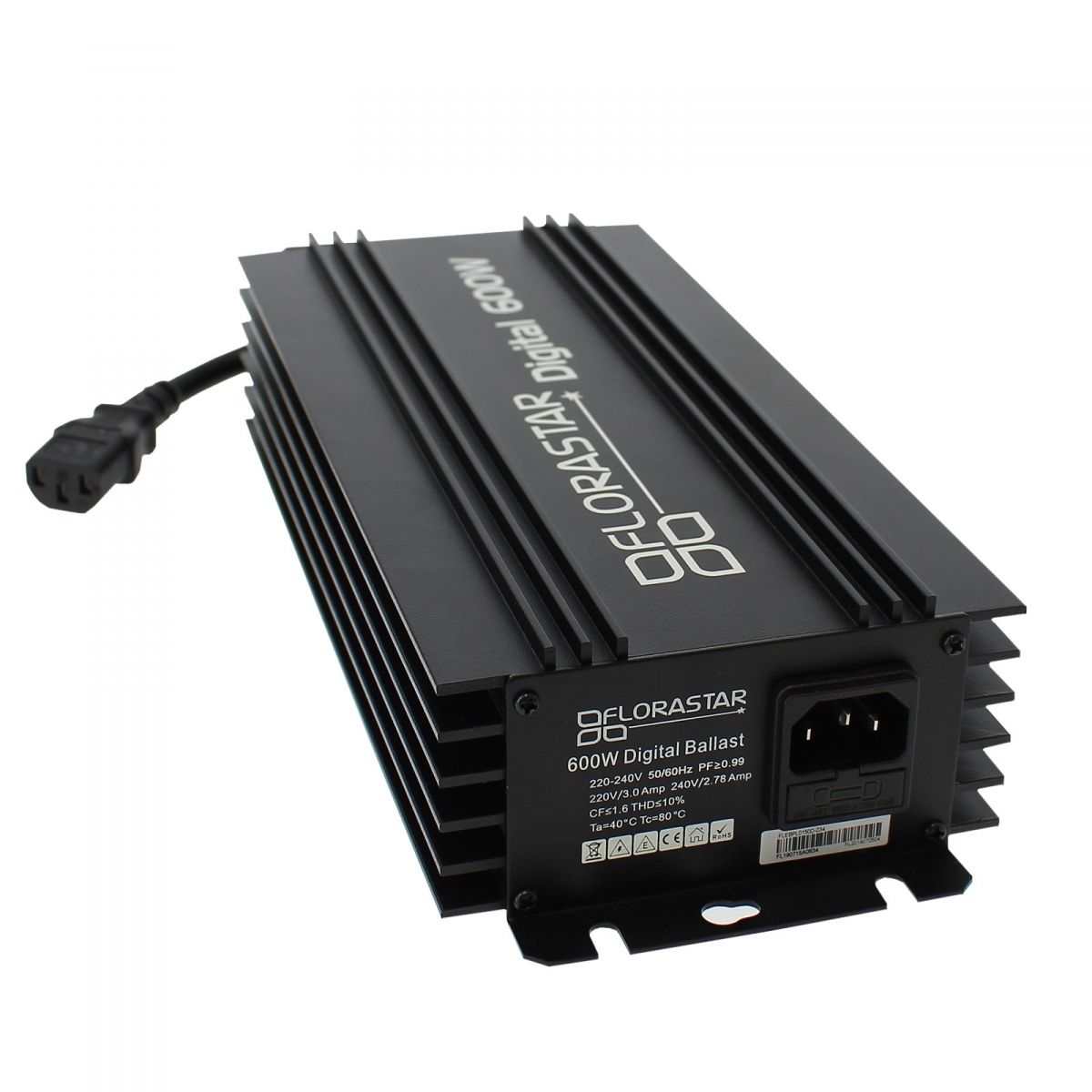 Ballast électro 600W Florastar avec switch 250, 400, 600 et 660W