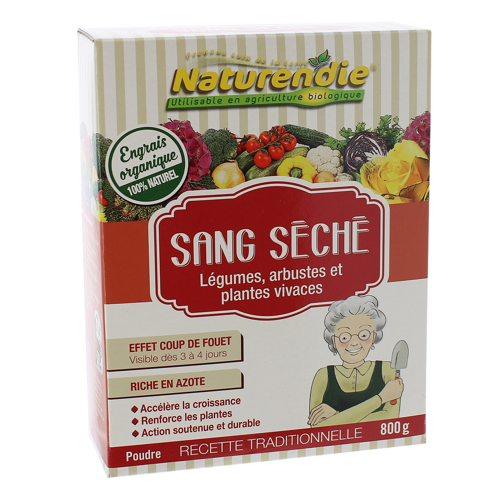 Sang Seche Naturendie 100 Organique Paquet De 800gr