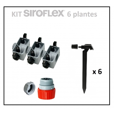 Kit irrigation 6 plantes SIROFLEX