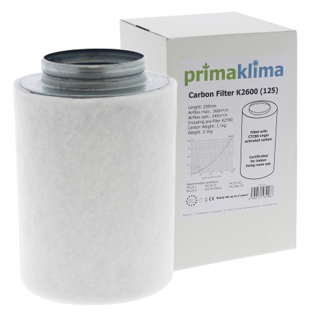 Carbon Filter Prima Klima Ø 125mm - 360m3/h