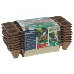 8 Plaques de 18 POTS CARRES BIODEGRADABLES 5cm (144 pots)