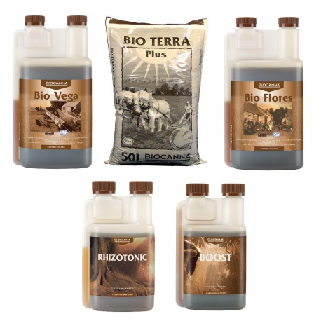 Pack terreau Bio Terra Plus + engrais Vega & Flores - BIOCANNA