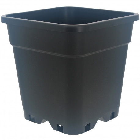 Pot carré noir 14 litres - 28x28x28cm