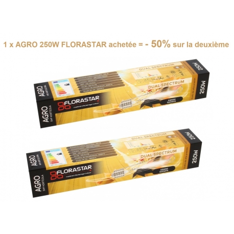 Pack lampes AGRO 250W FLORASTAR - 50% sur la 2ème