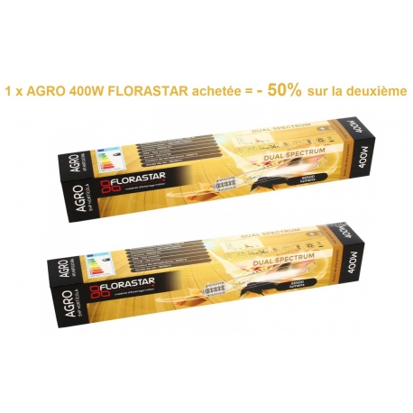 Pack lampes AGRO 400W FLORASTAR - 50% sur la 2ème