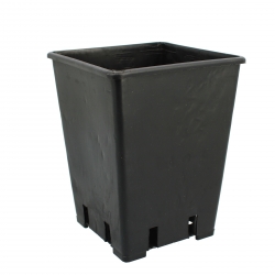 Pot carré noir haut 3.4 litres - 15 x 15 x 20cm