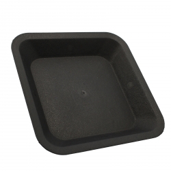 Soucoupe carrée noire - 21 x 21 cm