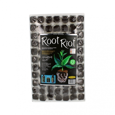 ROOT RIOT plateau de 77 bouchons de bouturage - Growth Technology