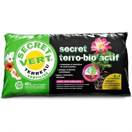 Terreau Bio-Actif UAB - Secret Vert - Sac de 40L