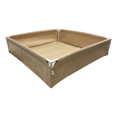 Jardinière en feutre géotextile GREENCUBE - Bac de 122x122x30cm - Tube PVC Ø20