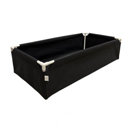 Jardinière en feutre géotextile noir GREENCUBE - Bac de 122x122x46cm - Tube PVC Ø20
