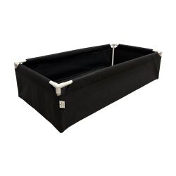 BAC EN TISSU NOIR GREENCUBE - 244x122x45.5cm - Tube PVC Ø20