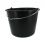 Seau 20L noir avec anse et graduation – Plastique 100% recyclé