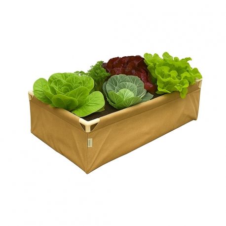 Jardinière en feutre géotextile GREENCUBE - Bac de 122x122x30cm - Tube PVC Ø20