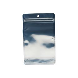 PACK DE 50 SACHET ZIP ALU NOIR/TRANSPARENT 7.5x11cm - QNUBU