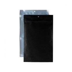 Pack de 50 sachets zip en aluminium noir - 8.5x13 cm Qnubu
