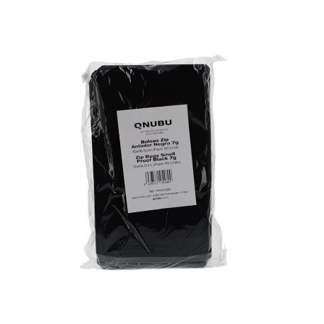 PACK DE 50 SACHET ZIP ALU NOIR/TRANSPARENT 10x16.5cm - QNUBU