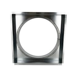 Adaptateur aluminium pour grille de ventilation 400 × 400 mm – Ø350 mm