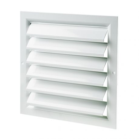 Grille de ventilation en aluminium 400 × 400 mm – Avec volets anti-retour