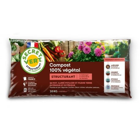 COMPOST VEGETAL STRUCTURANT UAB - Sac de 20kg 