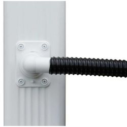 Collecteur d’eau rectangulaire 80x100 mm – Blanc – Kit complet