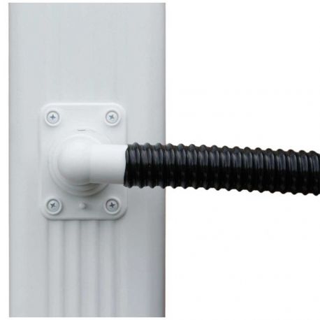 Collecteur d’eau rectangulaire 80x100 mm – Blanc – Kit complet