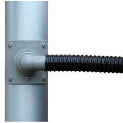 Collecteur d’eau rond Ø80 mm – Gris – Kit complet