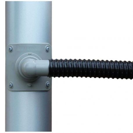 Collecteur d’eau rond Ø80 mm – Gris – Kit complet