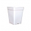 Pot carré blanc 5.5 litres - 18 x 18 x 25.5cm