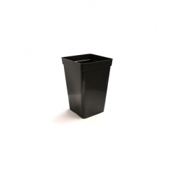 Pot carré noir haut 1.8 litres - 10.5 x 10.5 x 22cm 