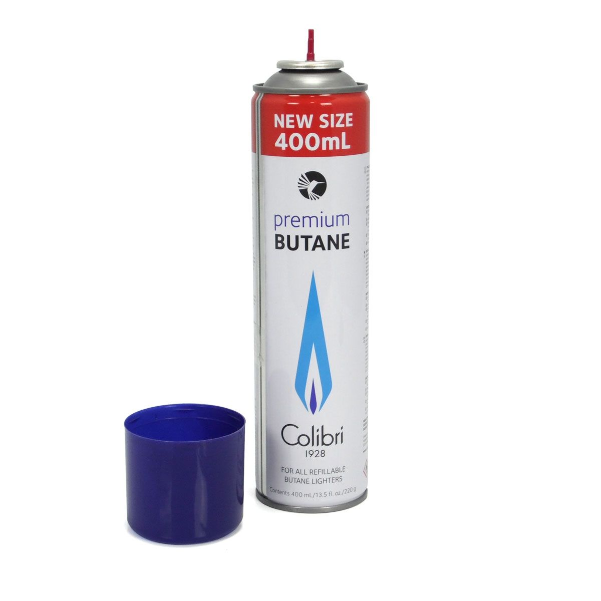 Gaz à briquet Colibri butane zéro impureté en bouteille de 400ml