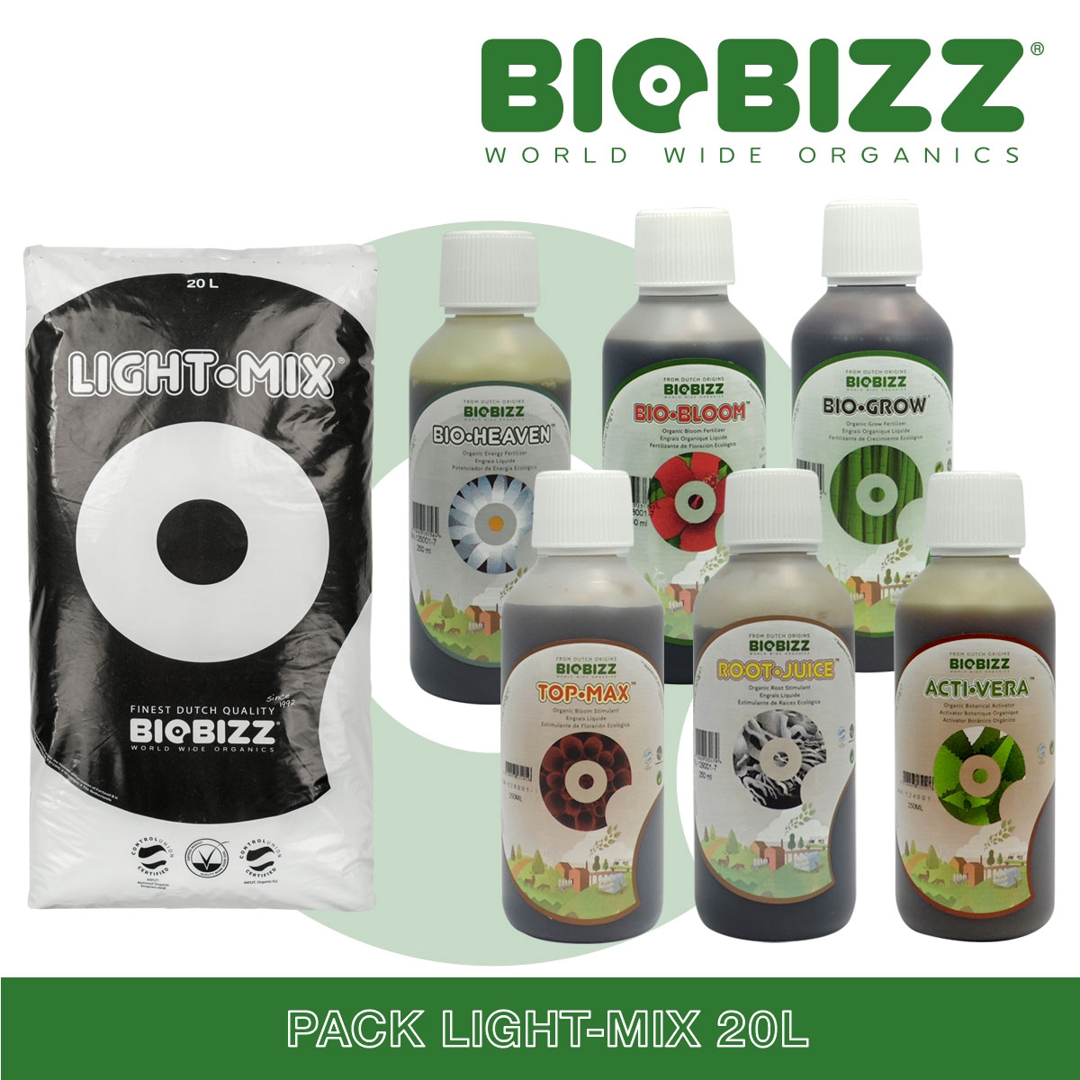 Pack Light.mix 50 Litres Biobizz + Engrais Et Stimulants à Prix